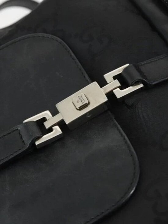 GUCCI GG Canvas Backpack Black Silver 003 0245 Auth ep12708 main image 6